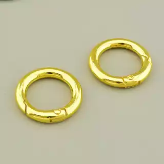 Замочок (25х25 мм, мідний сплав, з карабіном, позолота 18к, жовтий)