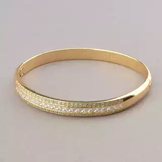 Браслет шарнірний Xuping Фіаніт 17 см (позолота 18к)