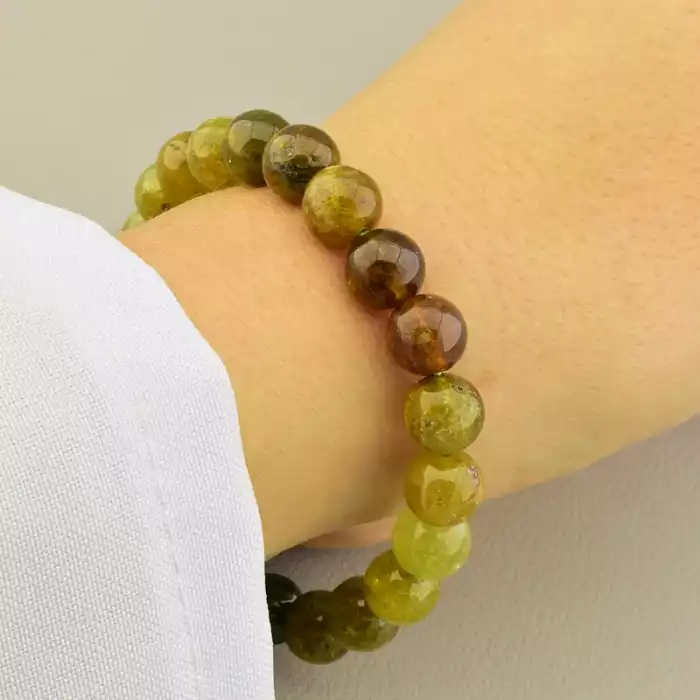 🏷️️ Браслет на резинці Гранат 18 см F-105762