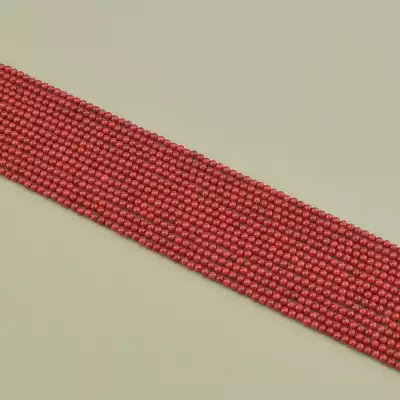 Намистини Корал 39 см. 3 мм. на нитці (натуральне каміння, без застібки)