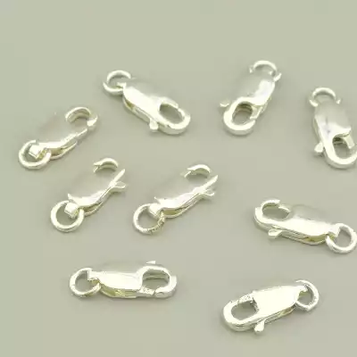 Застібка карабін срібло (925) 10x4мм.