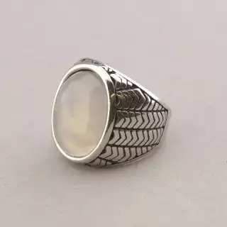 Перстень Stainless Steel Рожевий кварц медична сталь 316L27, 3 р