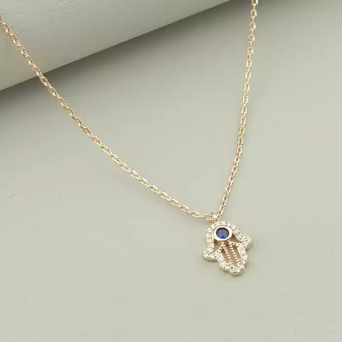 🏷️️ Підвіска Хамса Saiya Фіаніт 41 см (позолота 18к рожева) ss_92949