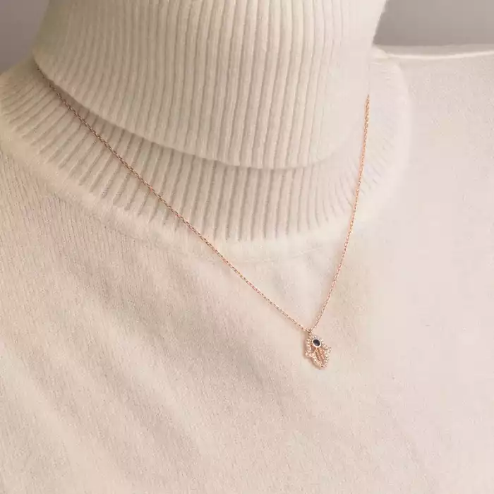 🏷️️ Підвіска Хамса Saiya Фіаніт 41 см (позолота 18к рожева) ss_92949