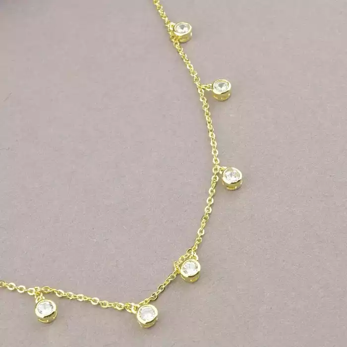 🏷️️ Підвіска Saiya Фіаніт 45 см (позолота 18к лимонна) ss_93049