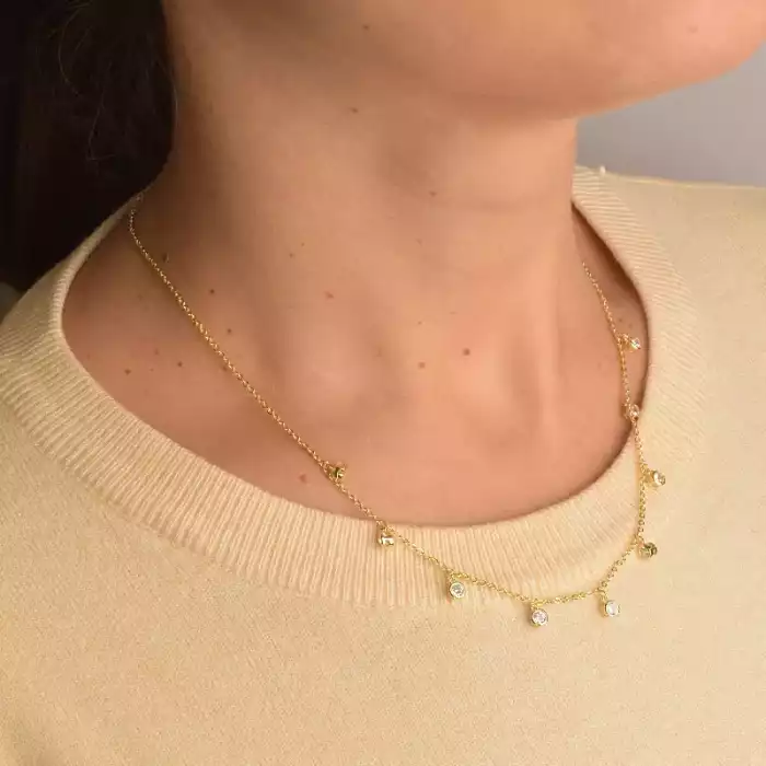 🏷️️ Підвіска Saiya Фіаніт 45 см (позолота 18к лимонна) ss_93049