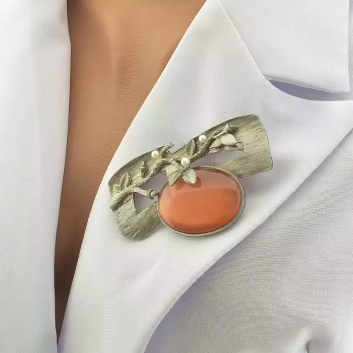 🏷️️ Брошка гілка Котяче око, Майорка ss_100733