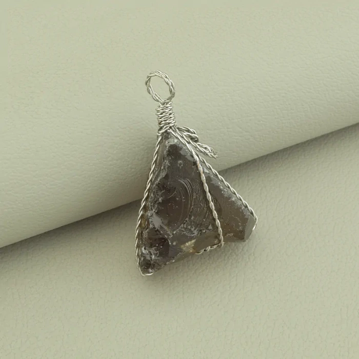 🏷️️ Кулон Раухтопаз у дроті 40х20мм. ss_101247