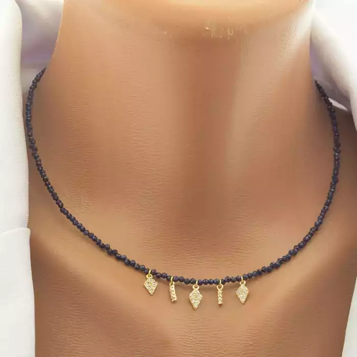 🏷️️ Підвіска Каїрська ніч, Фіаніт 40 см (позолота 18к) ss_102147