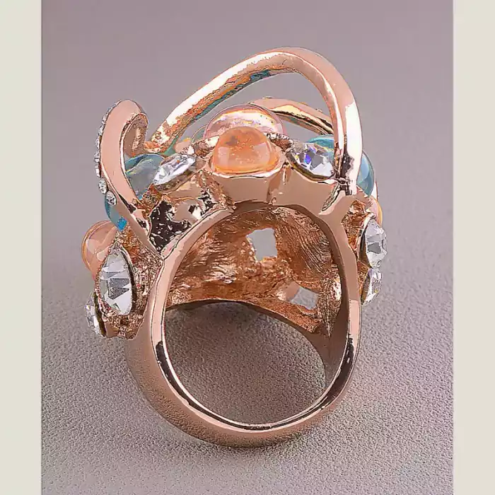 🏷️️ Перстень емаль Сrystal Fashion (позолота 18к) ss_43018