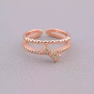 Каблучка роз'ємна бантик FJ Сrystal