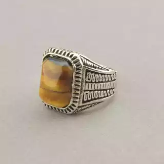 Перстень Тигрове око (біжутерний сплав)