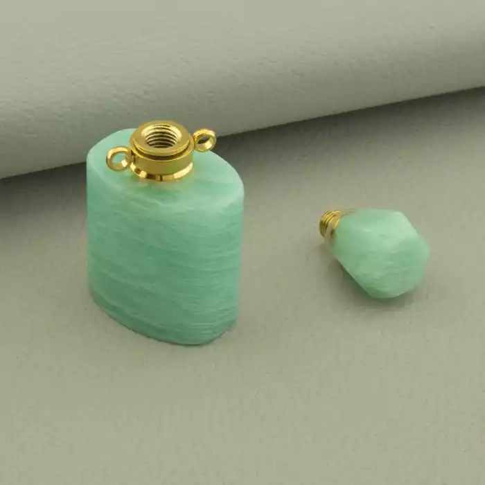 🏷️️ Кулон пляшечка Амазоніт 35x18мм. ss_103801