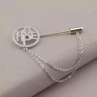 Брошка шпилька Hope Xuping Фіаніт (родій)