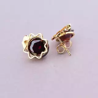 Сережки пусети Xuping Фіаніт (позолота 18к)