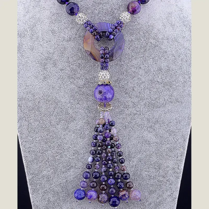 🏷️️ Намисто Агат 62 см ss_10208