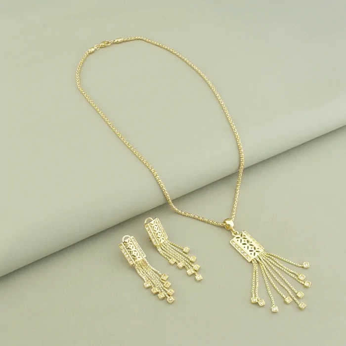 Підвіска+Сережки Фіаніт Fashion ss_98051 ss_98051