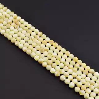 Намистини Перламутр 38 см 6.5 мм. (без застібки)