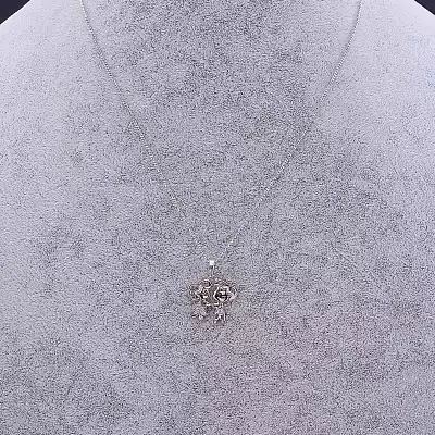 🏷️️ Підвіска закохані Xuping Фіаніт 45 см (родій) F-82655