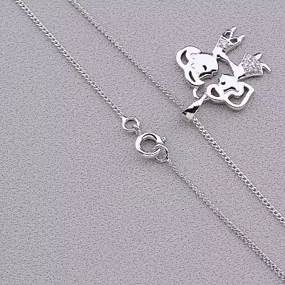 🏷️️ Підвіска закохані Xuping Фіаніт 45 см (родій) F-82655