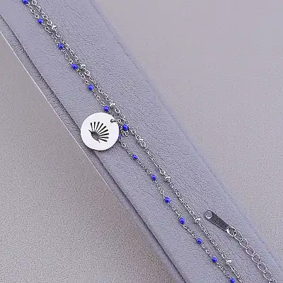 🏷️️ Браслет з карабіном на ногу Stainless Steel 20 см F-83667