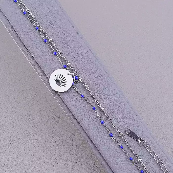 🏷️️ Браслет з карабіном на ногу Stainless Steel 20 см ss_83667