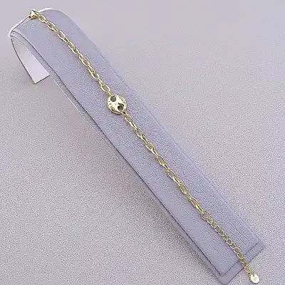 🏷️️ Браслет з карабіном Xuping 16,5 см (позолота 18к) F-84005
