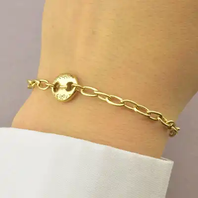 🏷️️ Браслет з карабіном Xuping 16,5 см (позолота 18к) F-84005