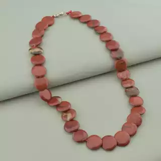 Намисто Яшма 45 см (червоне)