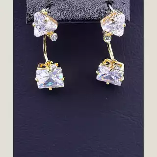 Сережки Unfading Love Фіаніт позолота (18к)