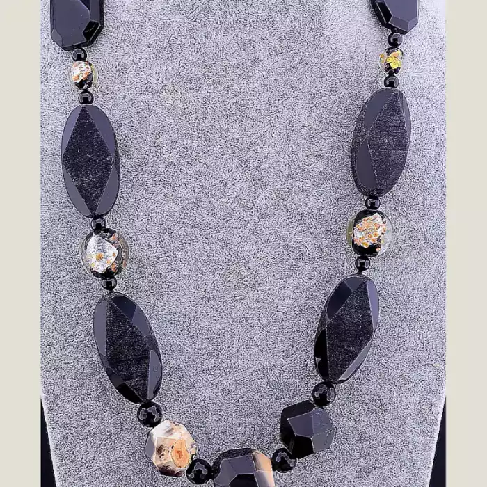 🏷️️ Намисто Агат, Муранское скло 70 см ss_65415