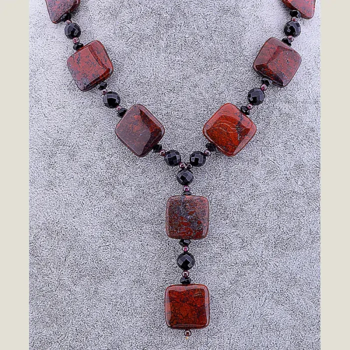 🏷️️ Намисто Яшма 42 см ss_67347