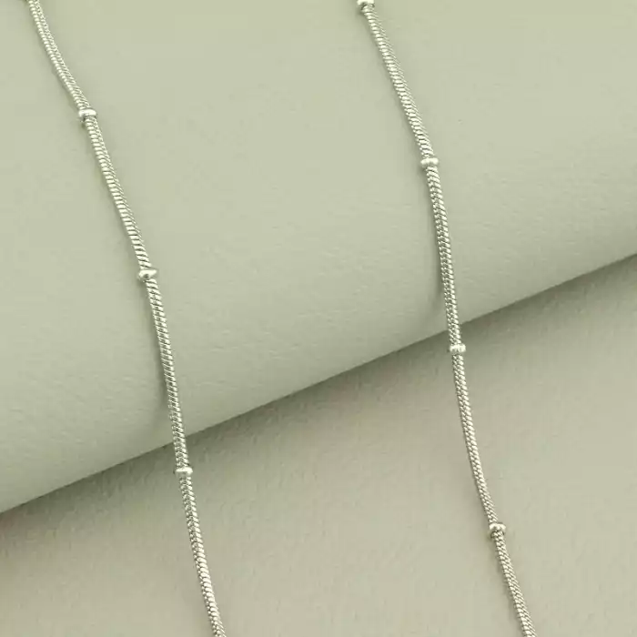 🏷️️ Ланцюг медична сталь Xuping 45 см. (родій, застібка карабін) ss_103594