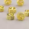 🏷️️ Вставка Фіаніт 6х6мм. (позолота 14k (лимонна)) F-97061