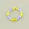 🏷️️ Каблучка з цирконом (гранованої форми, жовтого і фіолетового кольору) F-104846