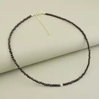 Підвіска Шпінель, Місячний камінь 40 см срібло (925)