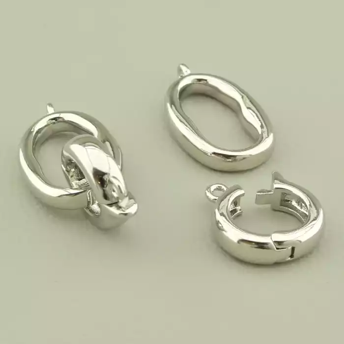 🏷️️ Застібка 28х11мм. (родій) F-106069