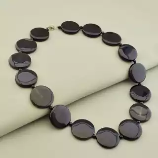 Намисто Агат з великими елементами 50 см