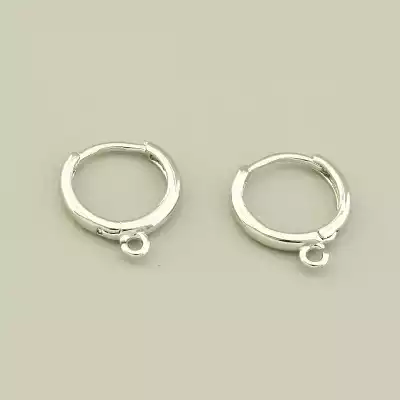 🏷️️ Швензи Пара 13.5х13.5мм. (родій) застібка кільце F-106373