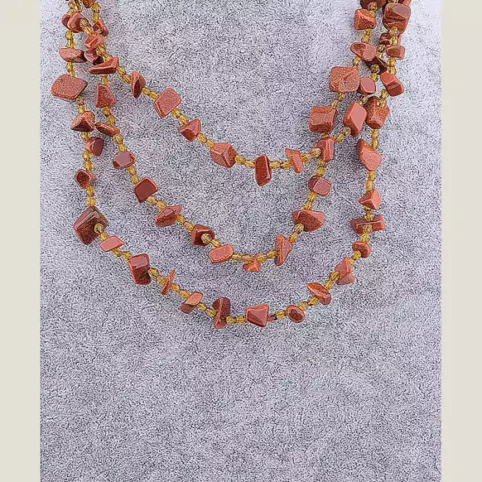 🏷️️ Намисто Авантюрин 76 см ss_11330