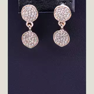 Сережки Фіаніт (позолота 18к)