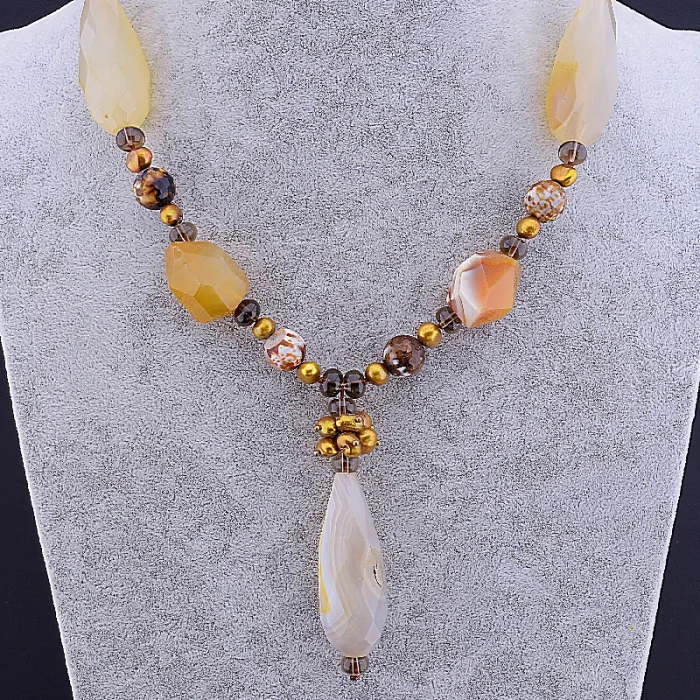 🏷️️ Намисто Агат 66 см ss_75805