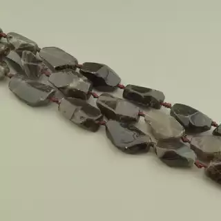 Намистини Раухтопаз 40 см. на нитці (натуральне каміння, без застібки)
