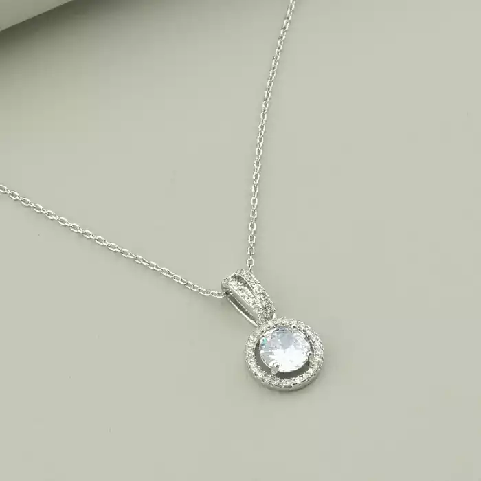 🏷️️ Підвіска Saiya Фіаніт 40 см (родій) ss_93995