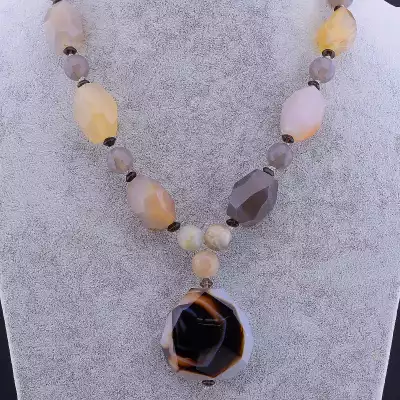 🏷️️ Намисто Агат 52 см F-54274