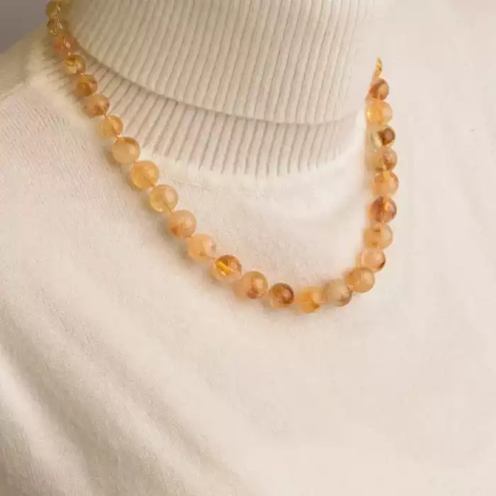 🏷️️ Намисто Цитрін 44 см. ss_94555