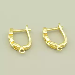 Швензи Пара 17х3мм.(позолота 18к (лимонна))