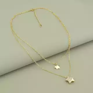 Підвіска зірки Xuping Фіаніт 40 см (позолота 18к)