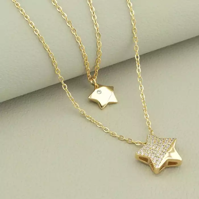🏷️️ Підвіска зірки Xuping Фіаніт 40 см (позолота 18к) ss_103389
