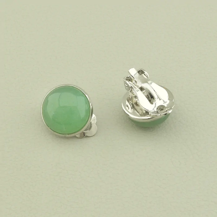 Сережки Нефрит 14х14 ss_103911 ss_103911